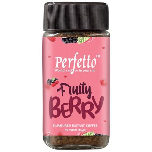 Perfetto Flavoured Instant Coffee - Fruity Berry, 50 g Jar-1.webp